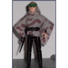 Luke Skywalker, Batle Poncho, figura kenner power of the force 1985, open box  con arma, cinturòn y capa de tela   